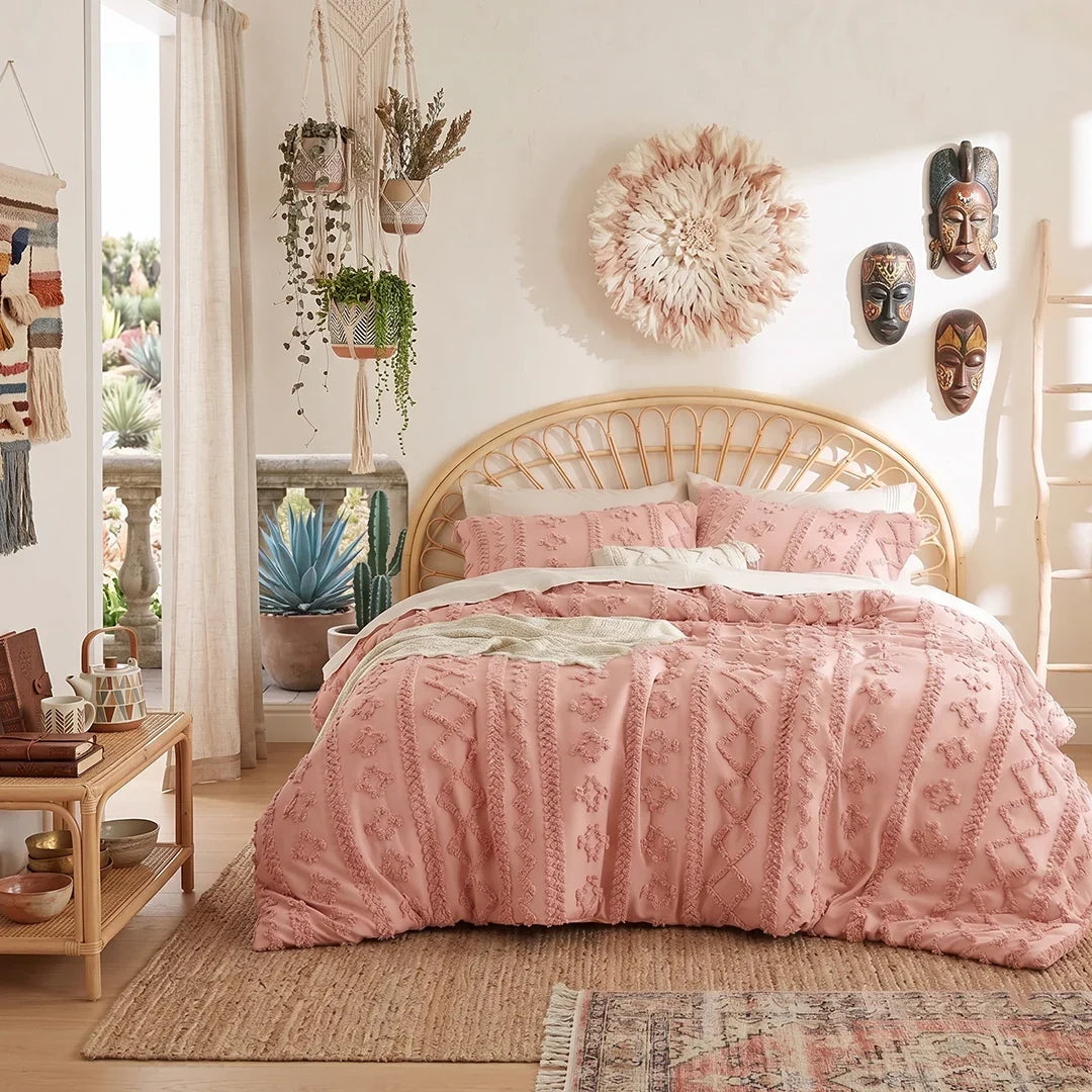 Deluxe Boho Tufted Comforter - Soft, Cozy King Bedding Set 13