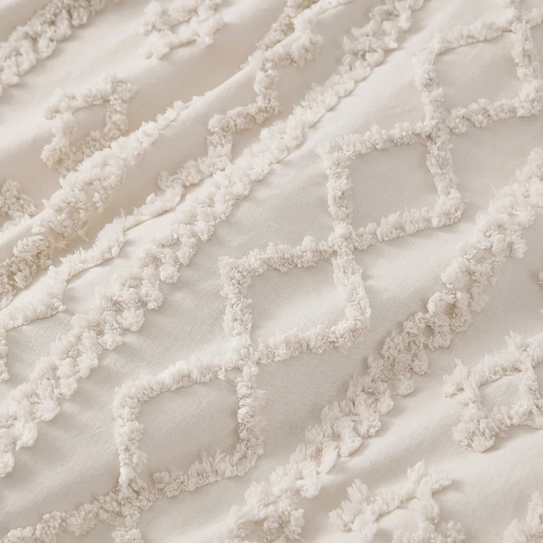 Deluxe Boho Tufted Comforter - Soft, Cozy King Bedding Set 5