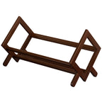 Wooden folding stand on a white background