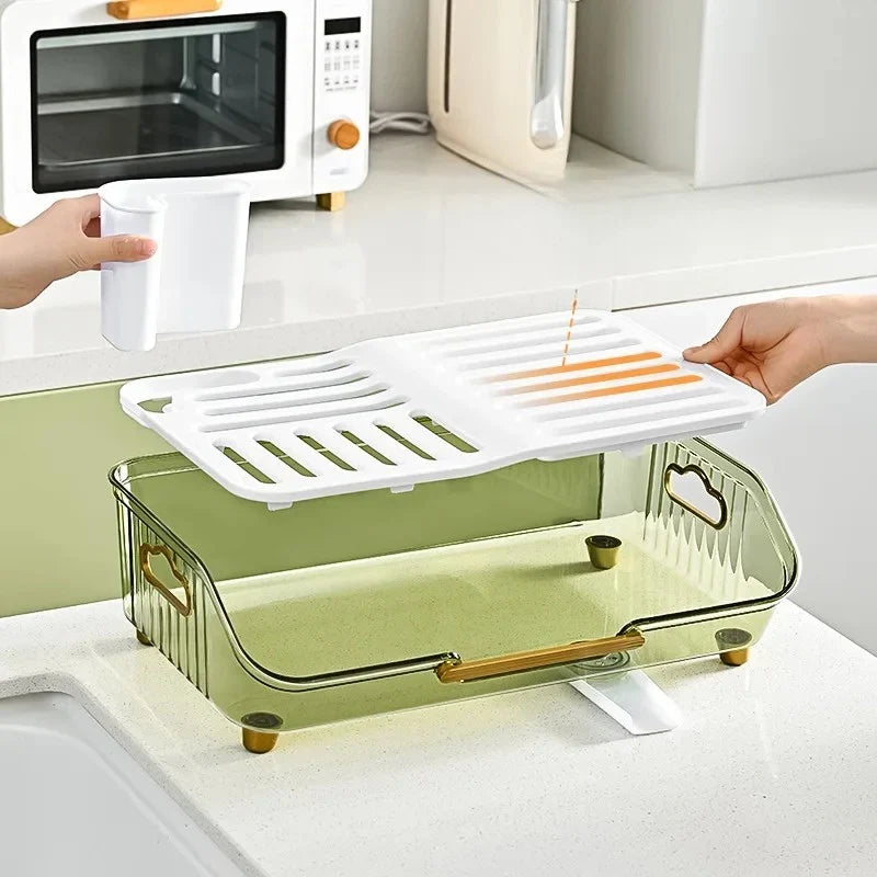 Detachable Sink Dish Drainer Rack - Efficient Space-Saving Organizer 3