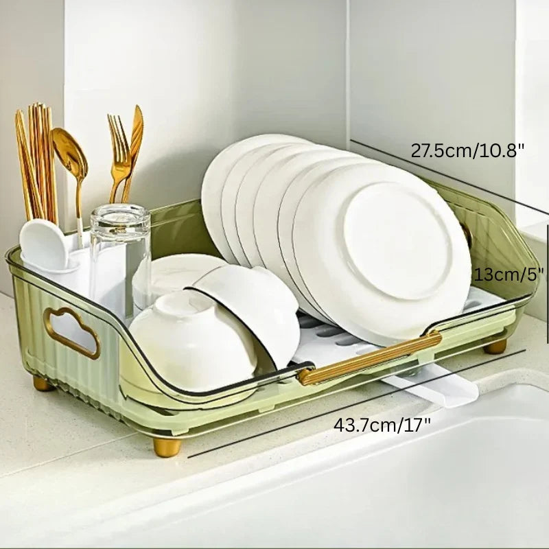 Detachable Sink Dish Drainer Rack - Efficient Space-Saving Organizer 4