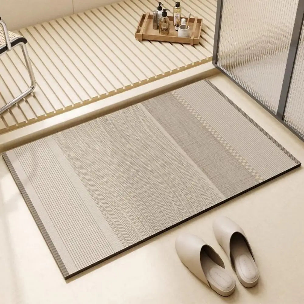 Diatomite Non-Slip Bath Mat - Quick-Drying, Stylish & Safe Design 0