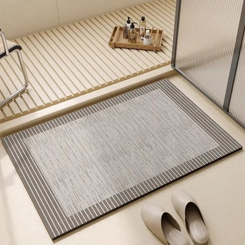 Diatomite Non-Slip Bath Mat - Quick-Drying, Stylish & Safe Design 10