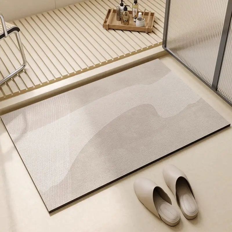 Diatomite Non-Slip Bath Mat - Quick-Drying, Stylish & Safe Design 7