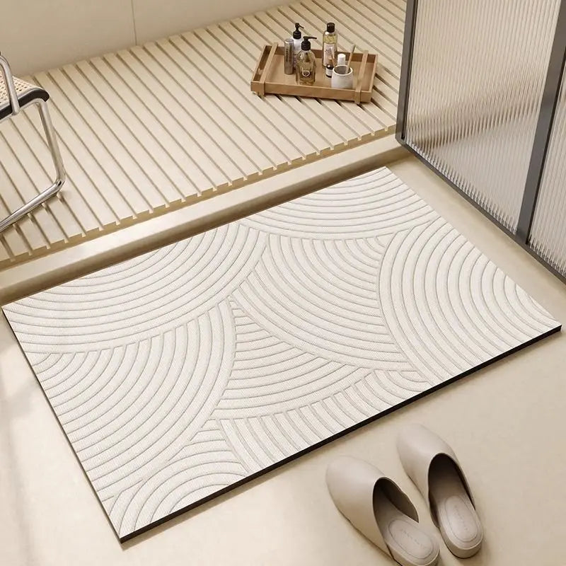 Diatomite Non-Slip Bath Mat - Quick-Drying, Stylish & Safe Design 9