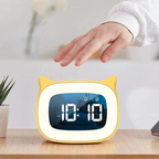 Digital Alarm Clock Voice Activated Dual Alarm Rechargeable  02