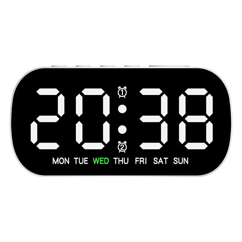 Digital LED Alarm Clock - Dual Alarms & Temperature Display 1