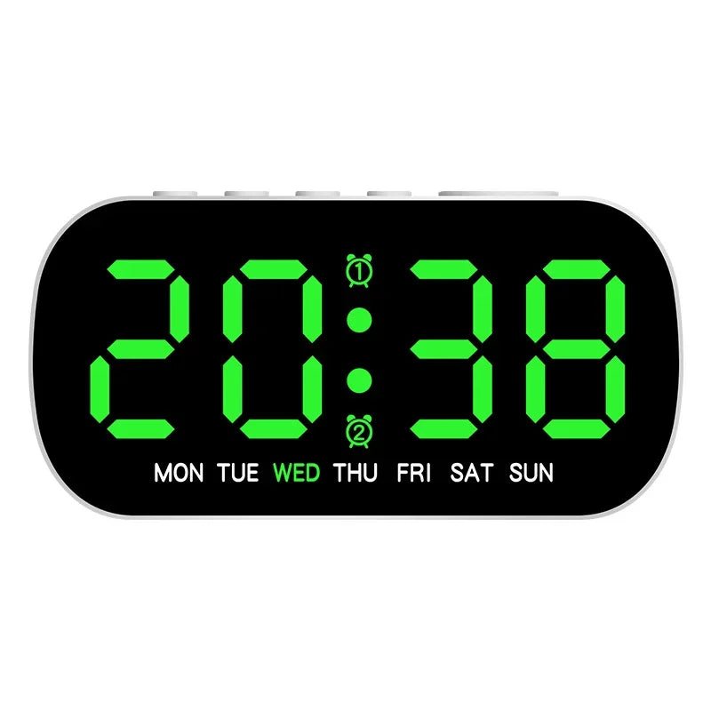 Digital LED Alarm Clock - Dual Alarms & Temperature Display 2