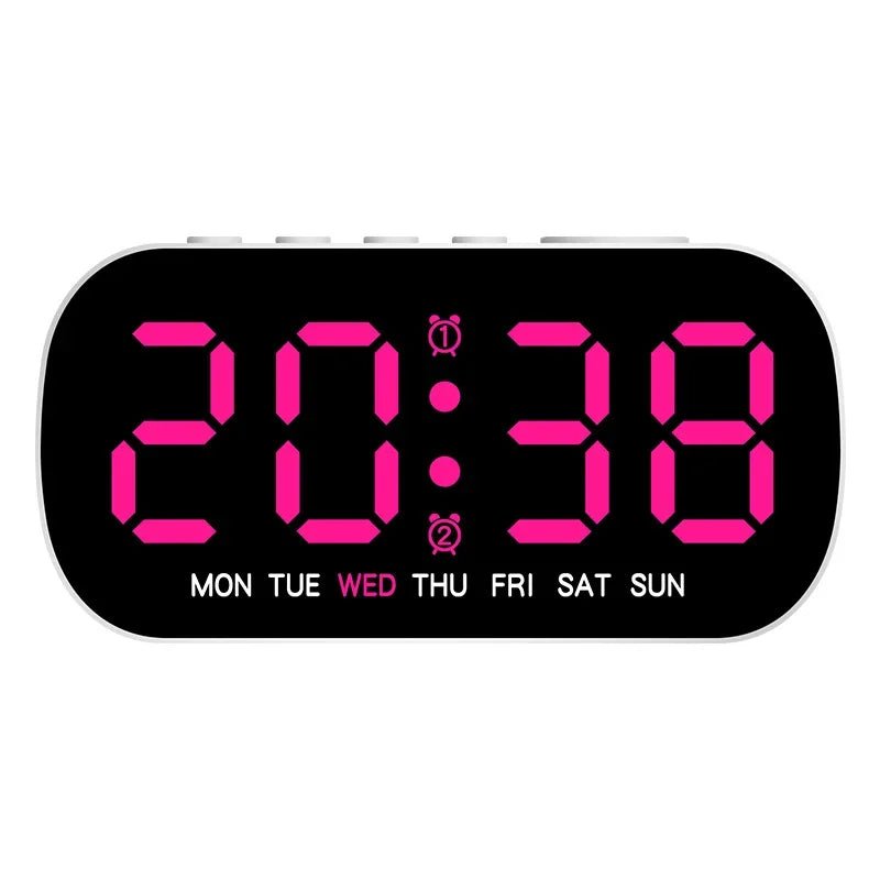 Digital LED Alarm Clock - Dual Alarms & Temperature Display 3