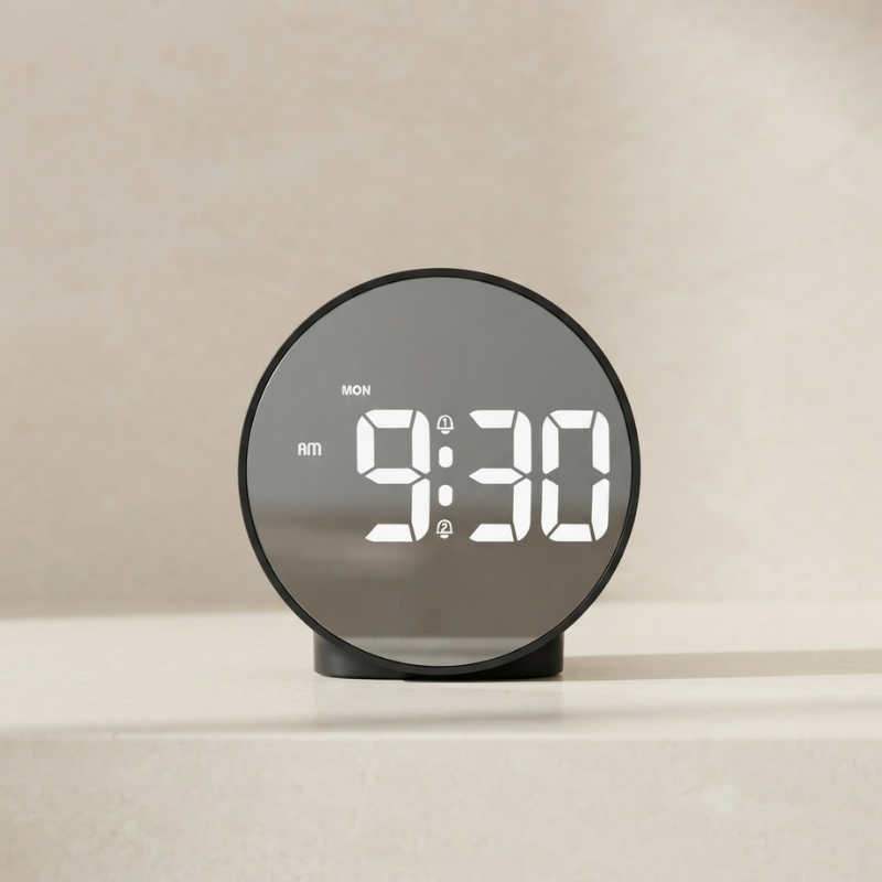 Digital Table Clock ABS Snooze USB Charging Design with Snooze  1