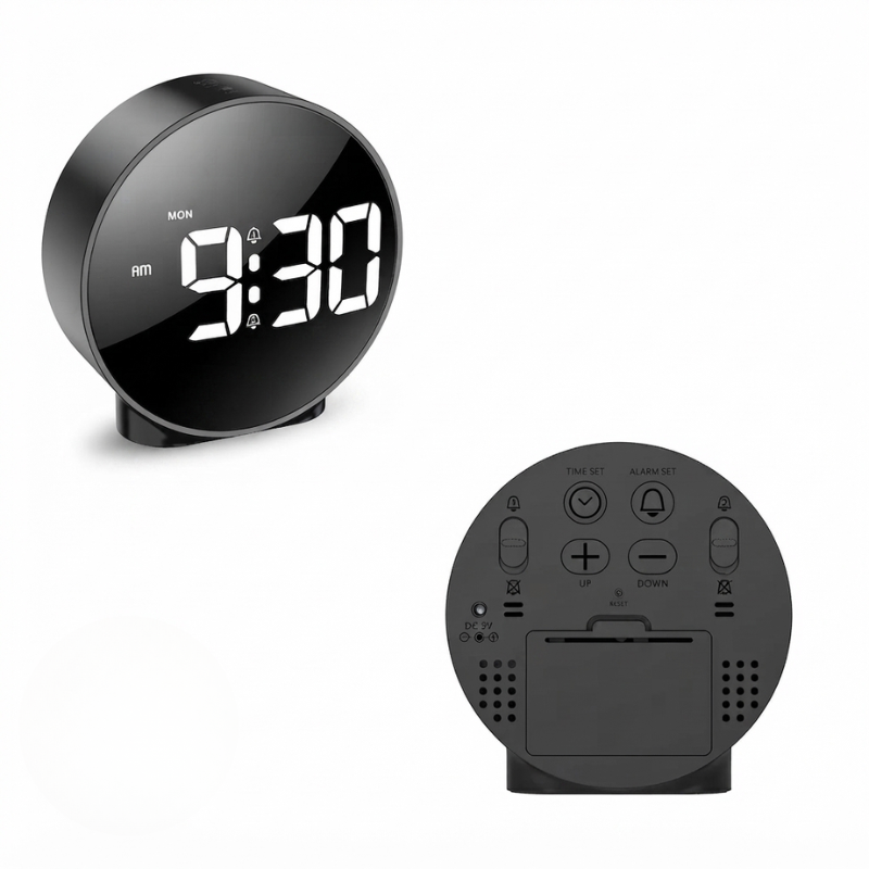 Digital Table Clock ABS Snooze USB Charging Design with Snooze 2