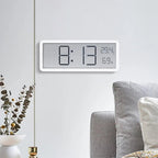 Digital Wall Clock - LED Display with Climate Monitoring Features 0