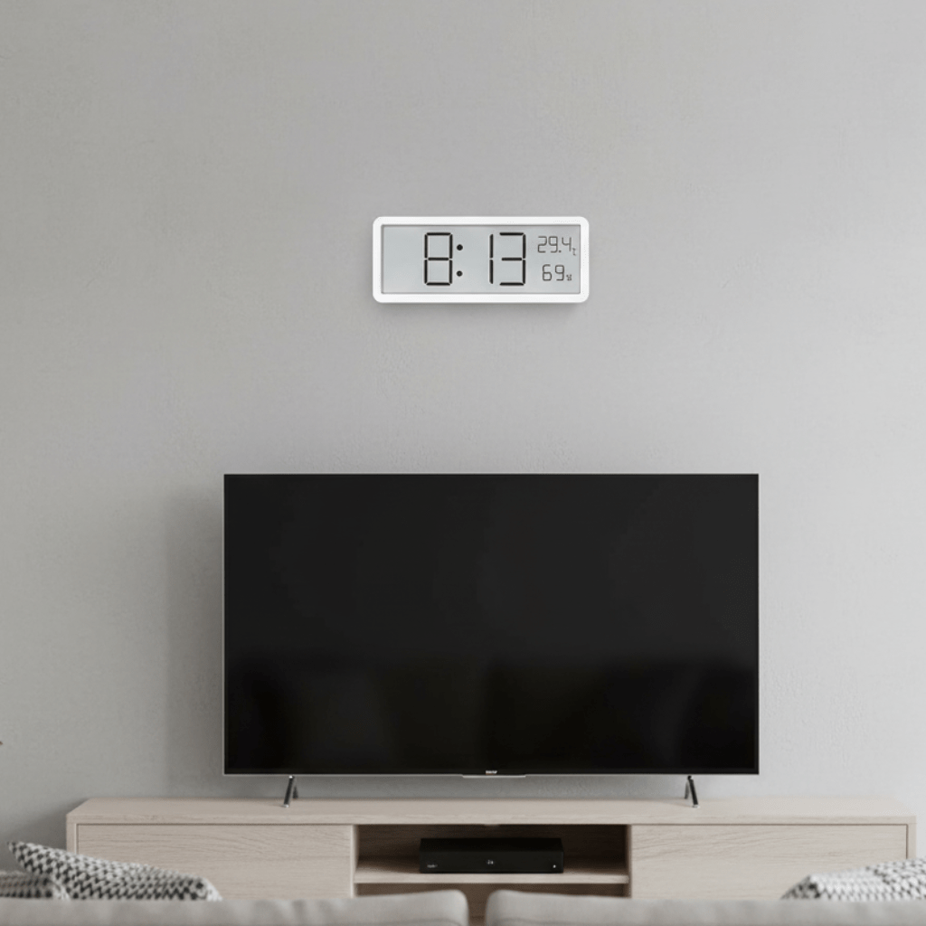 Digital Wall Clock - LED Display with Climate Monitoring Features 1