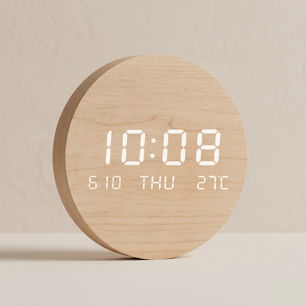 Digital Wall Clock - Modern Minimalist Decor with Rechargeable Power 00