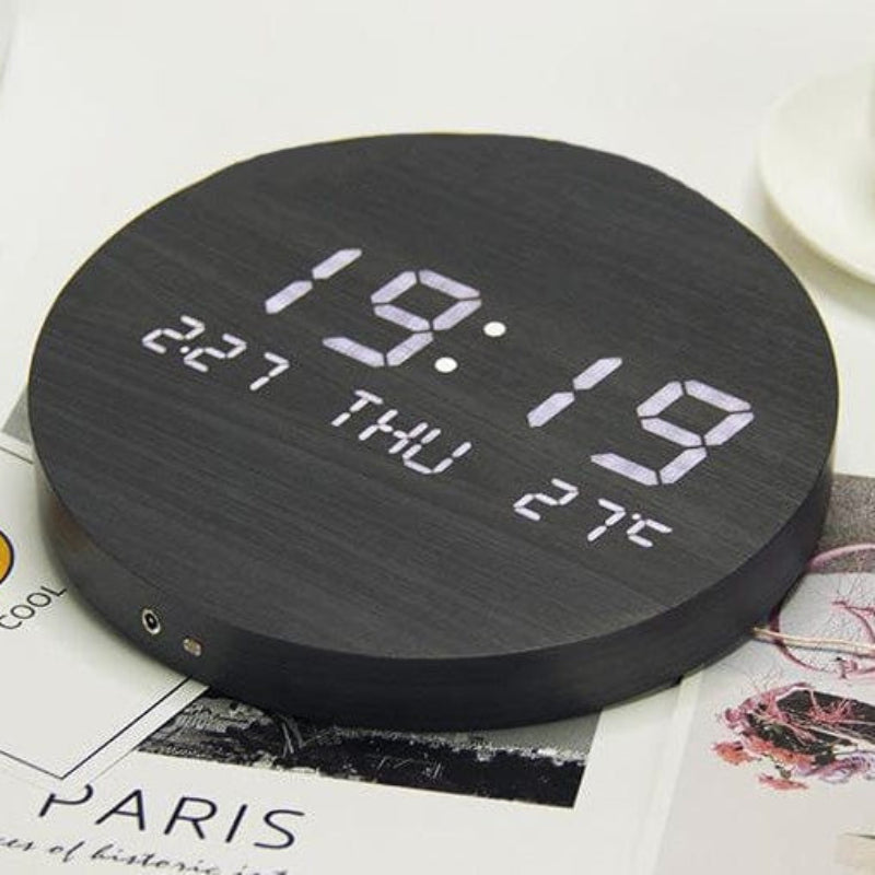 Digital Wall Clock - Modern Minimalist Decor with Rechargeable Power 2