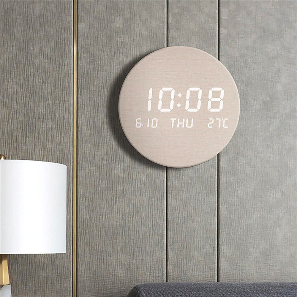Digital Wall Clock - Modern Minimalist Decor with Rechargeable Power 4