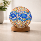 Dimmable Glass Mosaic Table Lamp - Stylish Bedroom & Living Room Lighting 