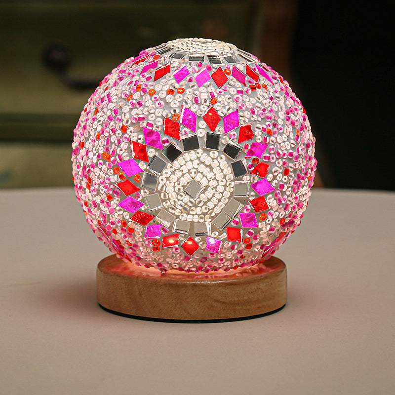 Dimmable Glass Mosaic Table Lamp - Stylish Bedroom & Living Room Lighting 11