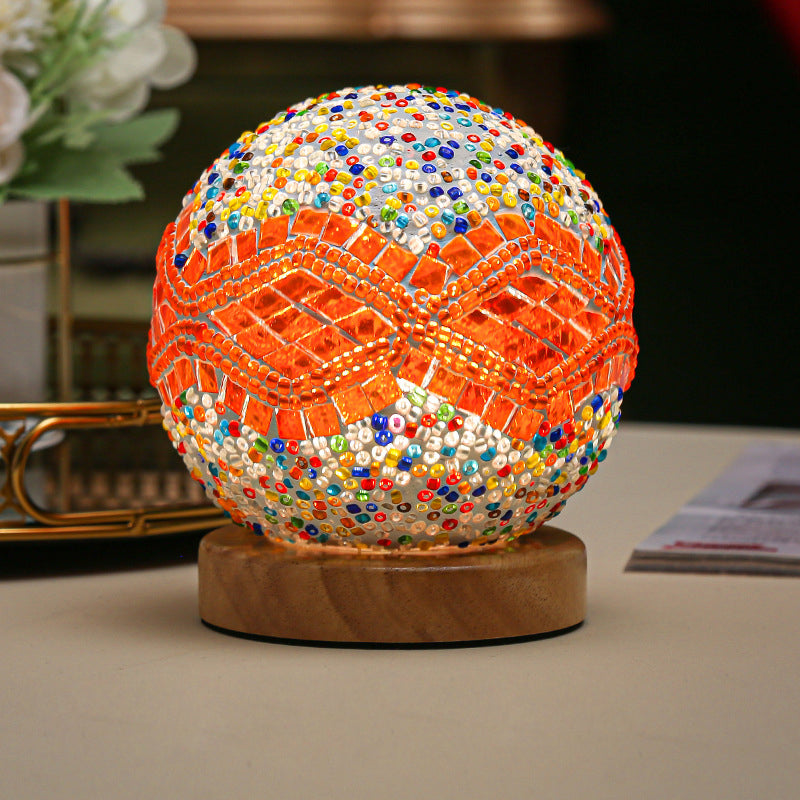 Dimmable Glass Mosaic Table Lamp - Stylish Bedroom & Living Room Lighting 12
