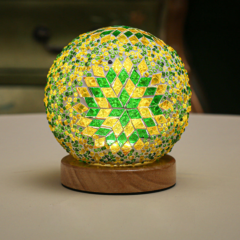 Dimmable Glass Mosaic Table Lamp - Stylish Bedroom & Living Room Lighting 15
