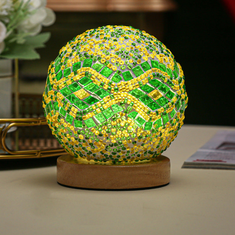 Dimmable Glass Mosaic Table Lamp - Stylish Bedroom & Living Room Lighting 9