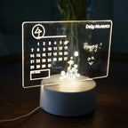Dimmable LED Table Lamp with Integrated Note Board for Home and Office – Compact Acrylic Desk Lamp 4