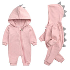 Dinosaur Baby Onesie - Soft Cotton Hooded Romper for Cozy Comfort 4
