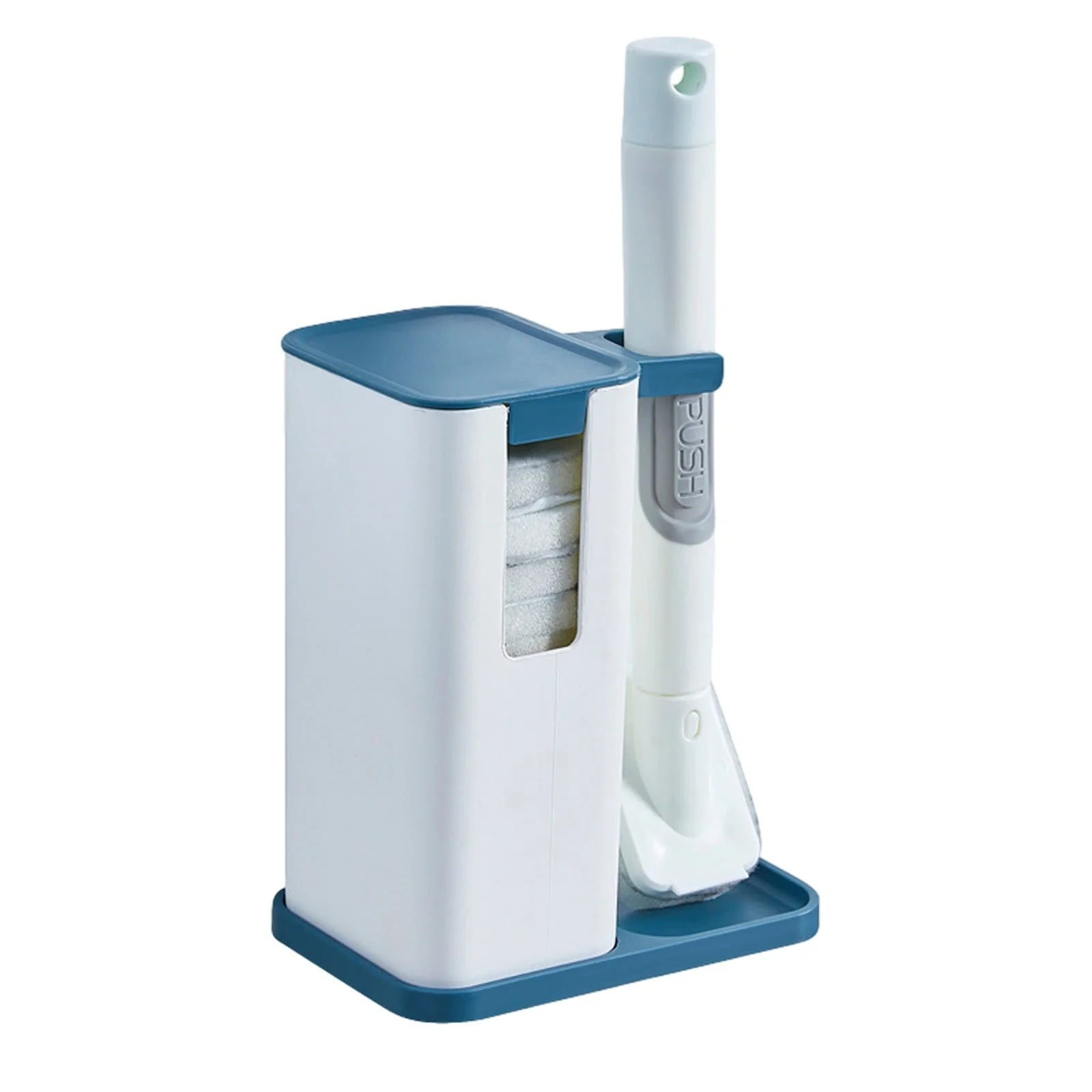 Cleaning brush with holder on a white background
