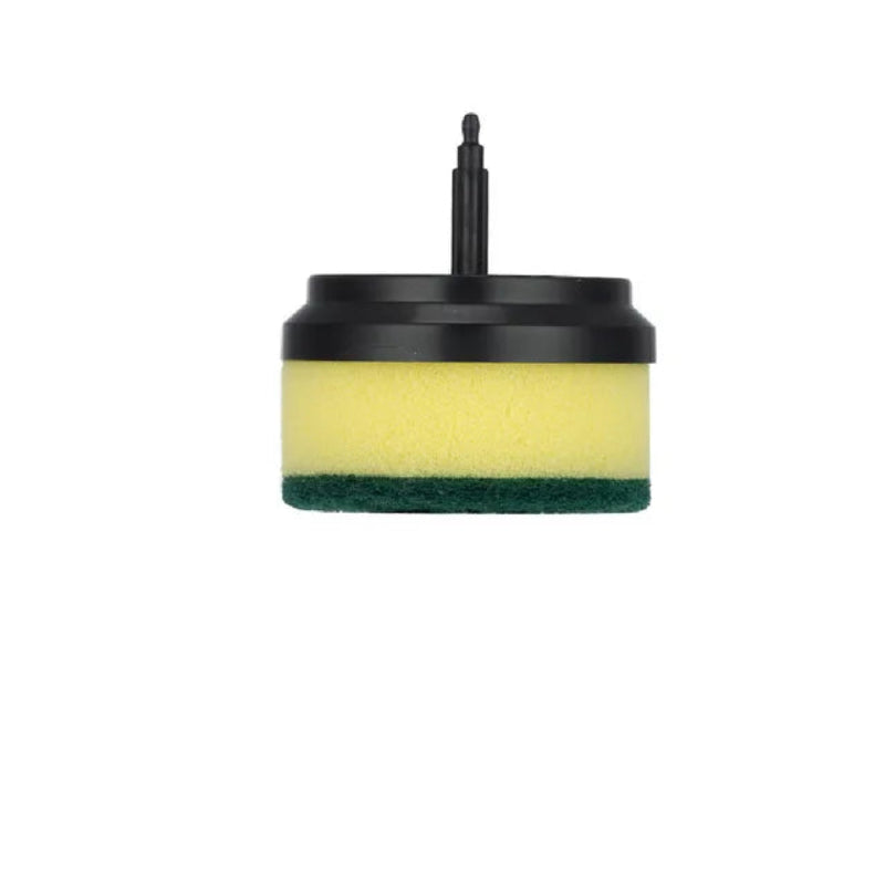  Sponge with black handle on a white background