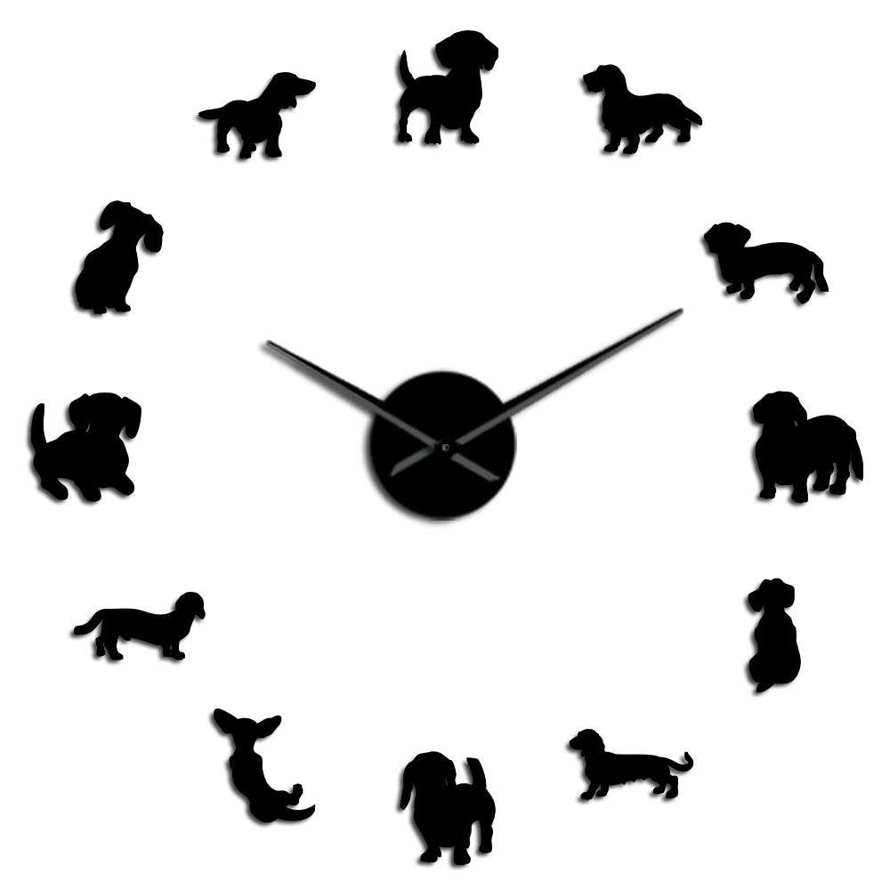 Dog Shaped Wall Clock Decor - Customizable Fun for Dog Lovers 0