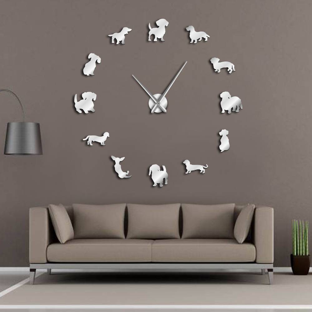 Dog Shaped Wall Clock Decor - Customizable Fun for Dog Lovers 1