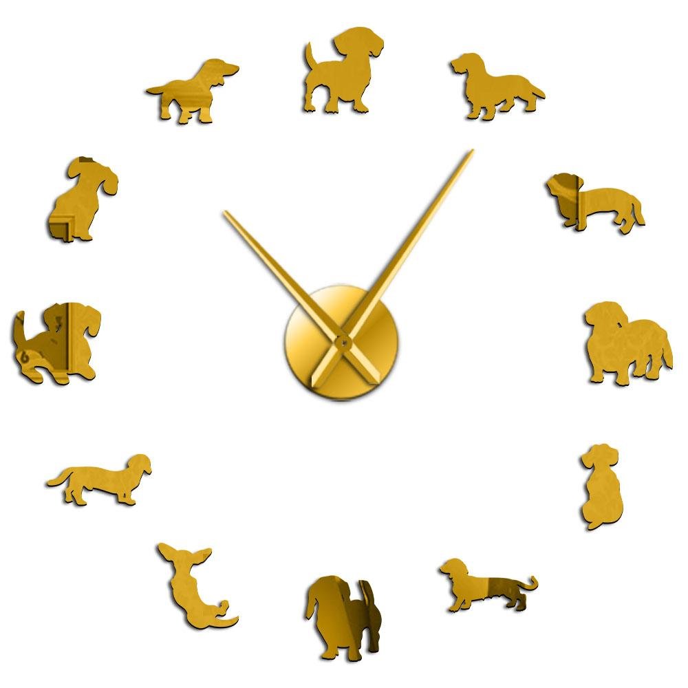 Dog Shaped Wall Clock Decor - Customizable Fun for Dog Lovers 2
