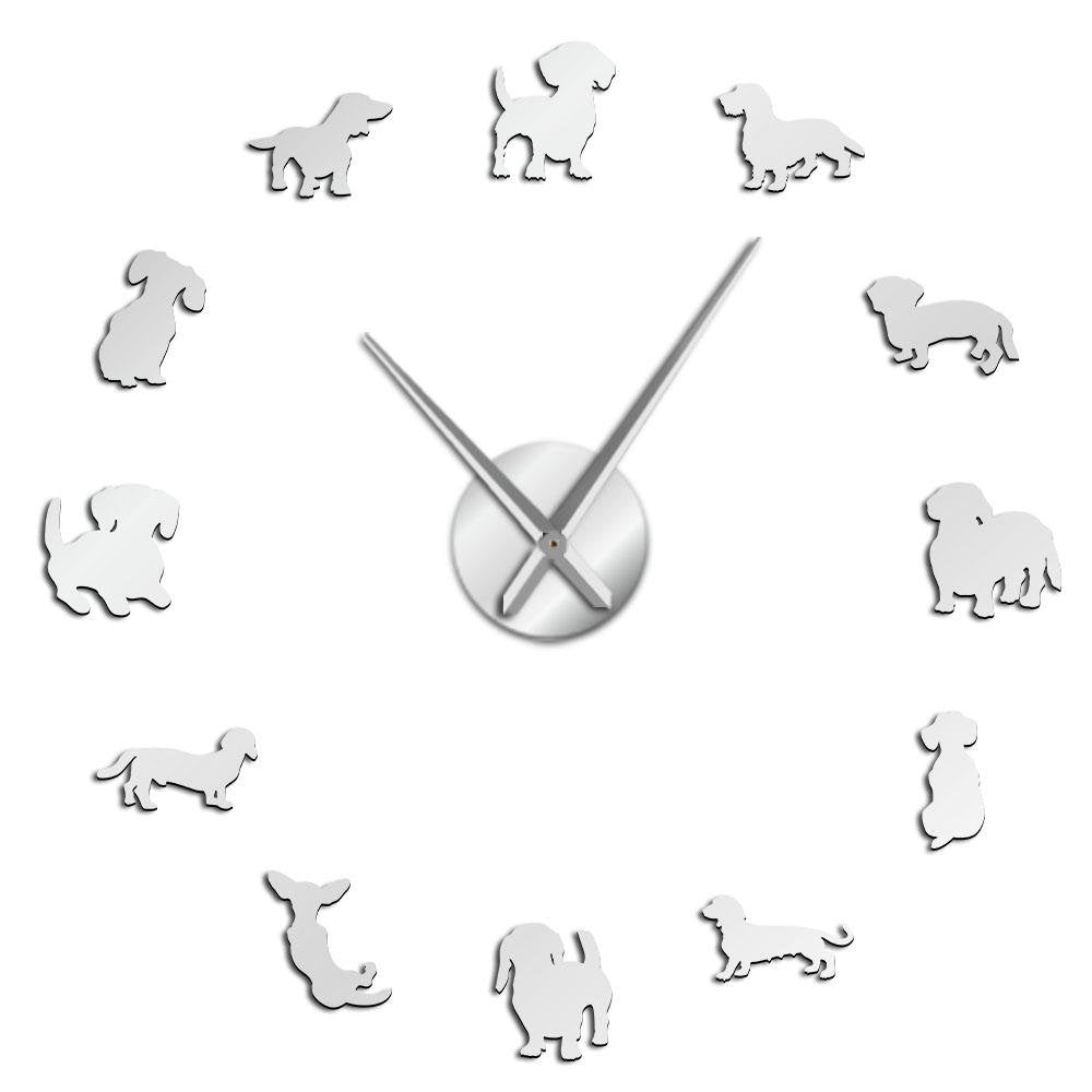 Dog Shaped Wall Clock Decor - Customizable Fun for Dog Lovers 5