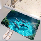 Dolphin Bath Mat - Soft, Absorbent, Non-Slip Bathroom Rug 2