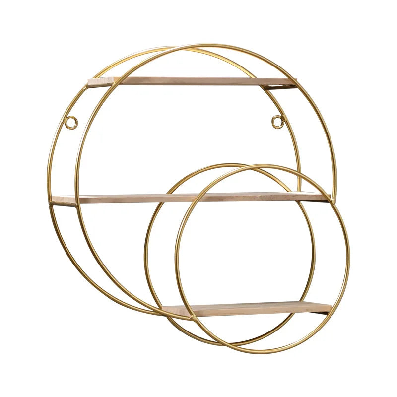 Double Circle Floating Wall Shelf - Modern Scandinavian Design 3