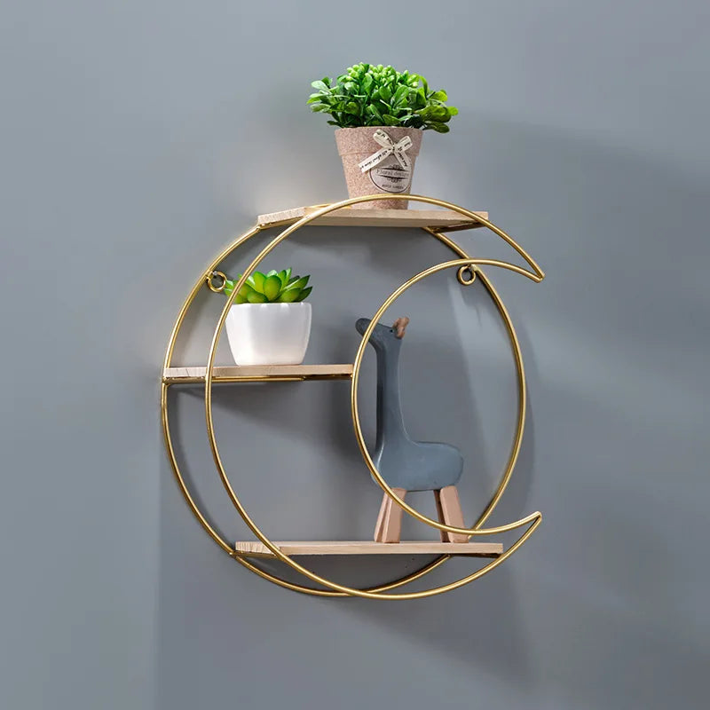 Double Circle Floating Wall Shelf - Modern Scandinavian Design 5