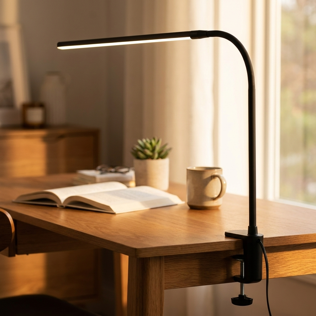 Double Head LED Desk Lamp - 5-Level Dimming & Adjustable Color Temperature 3