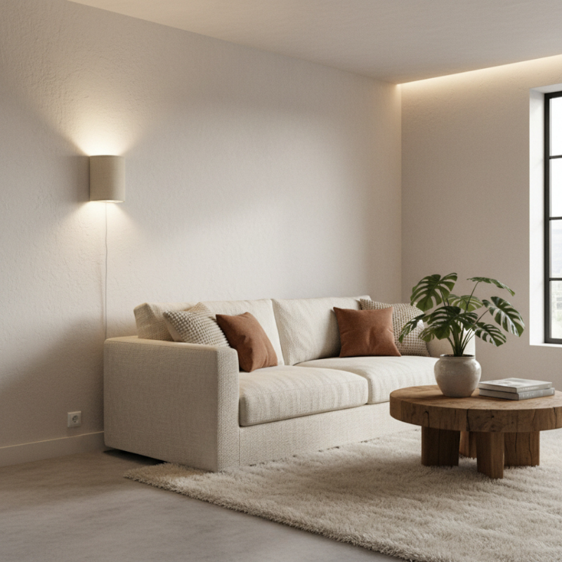 Drum Fabric Wall Sconce - Soft Light & Easy Plug-In Installation 4