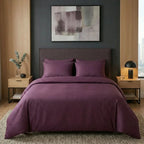 Satin Stripe Duvet with a Soft, Elegant Finish-Duvet cover-Homely Dreams-Red-140x200cm-50x70cm-Homely Dreams