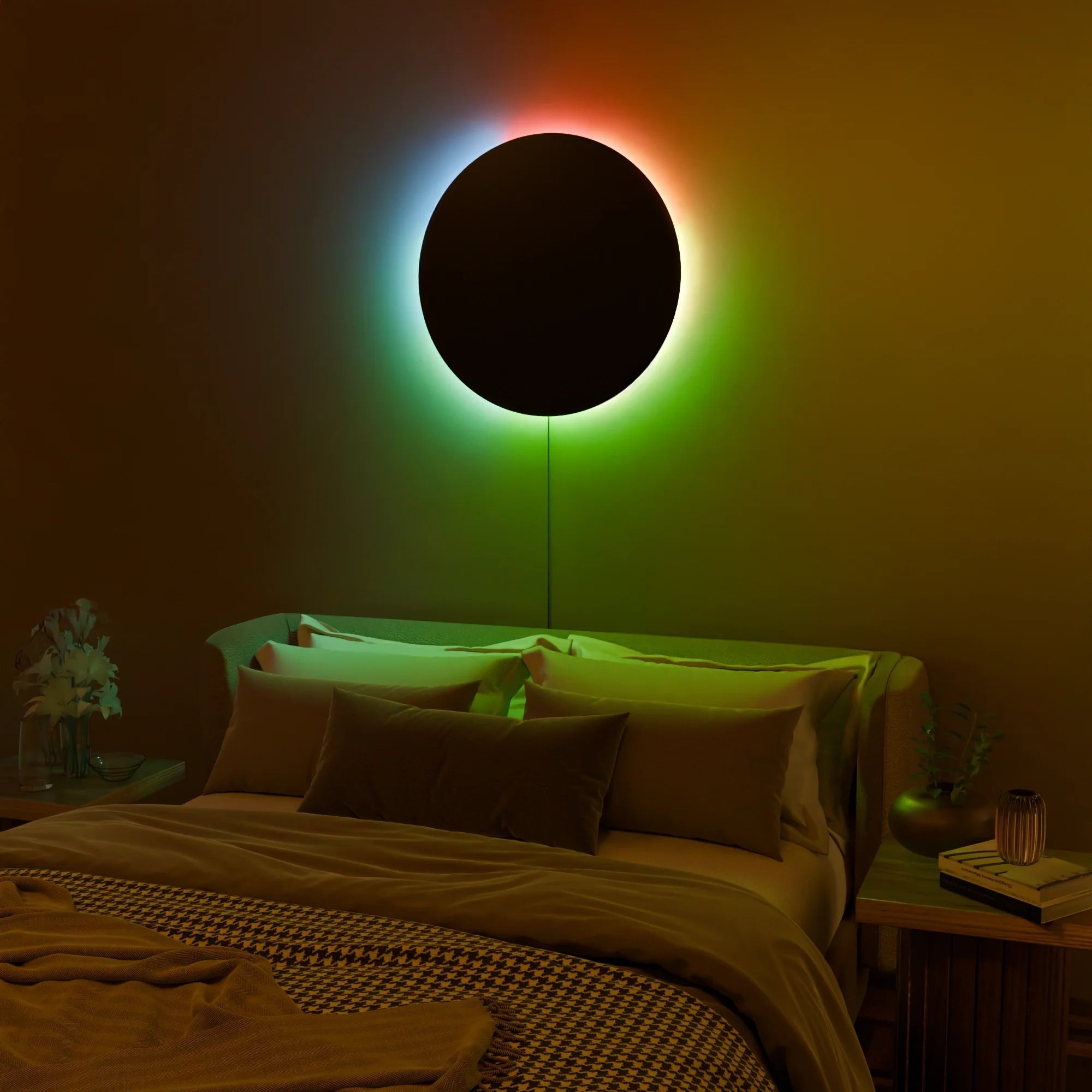 Eclipse Glow Wall Sconce - Customizable LED Mood Lighting Fixture 0