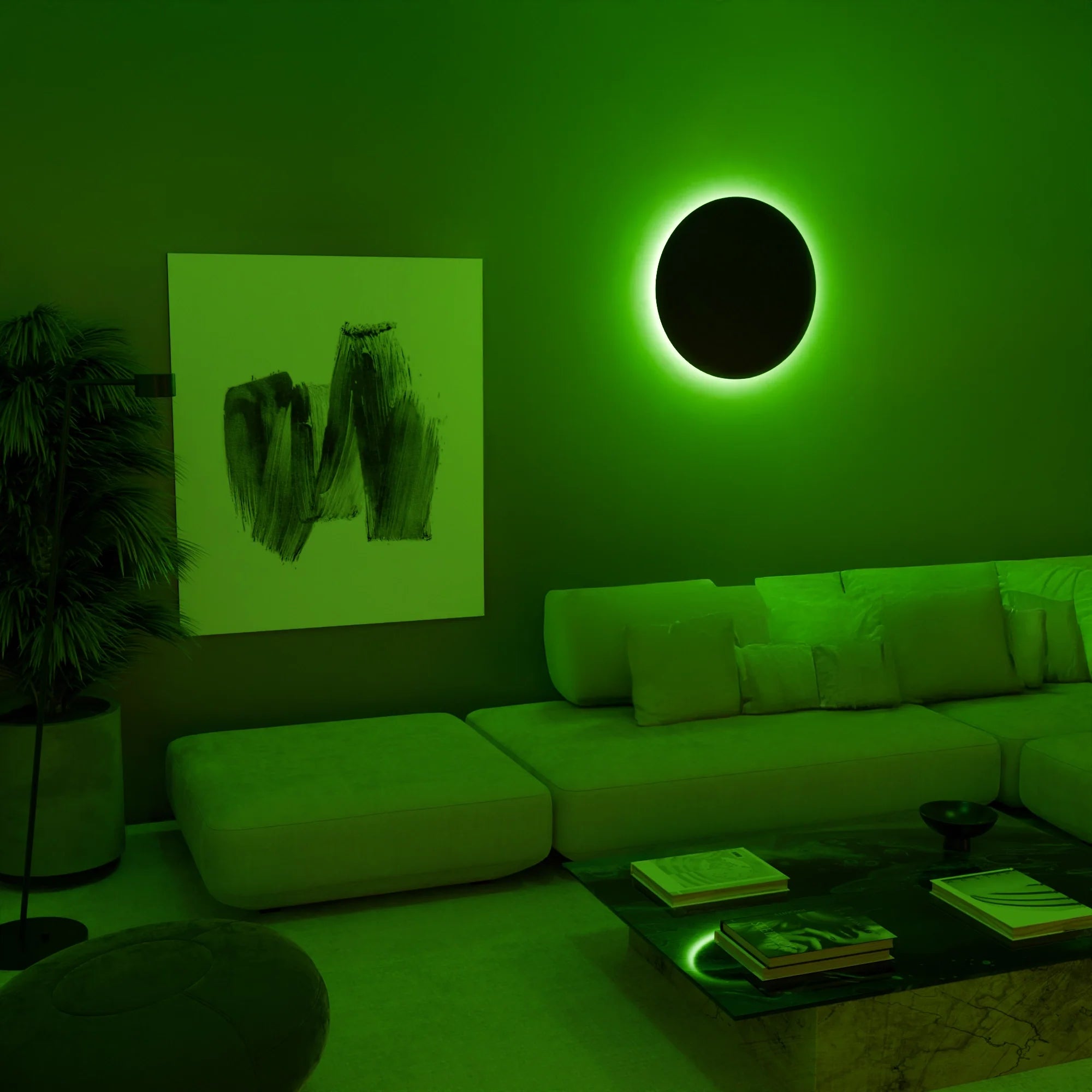 Eclipse Glow Wall Sconce - Customizable LED Mood Lighting Fixture 6