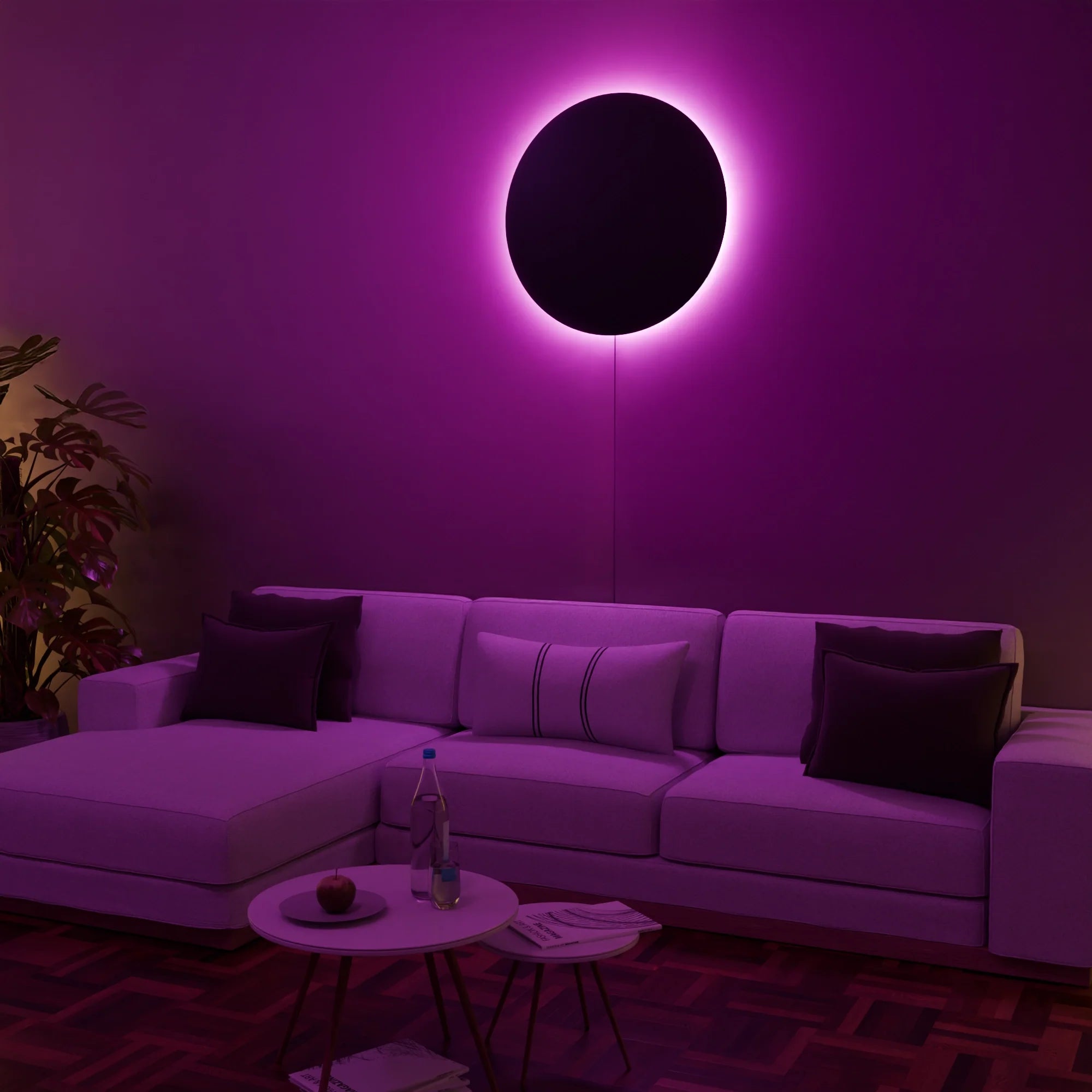 Eclipse Glow Wall Sconce - Customizable LED Mood Lighting Fixture 7