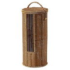 Eco-Friendly Freestanding Toilet Paper Holder Stand - Rustic Braided Design 4