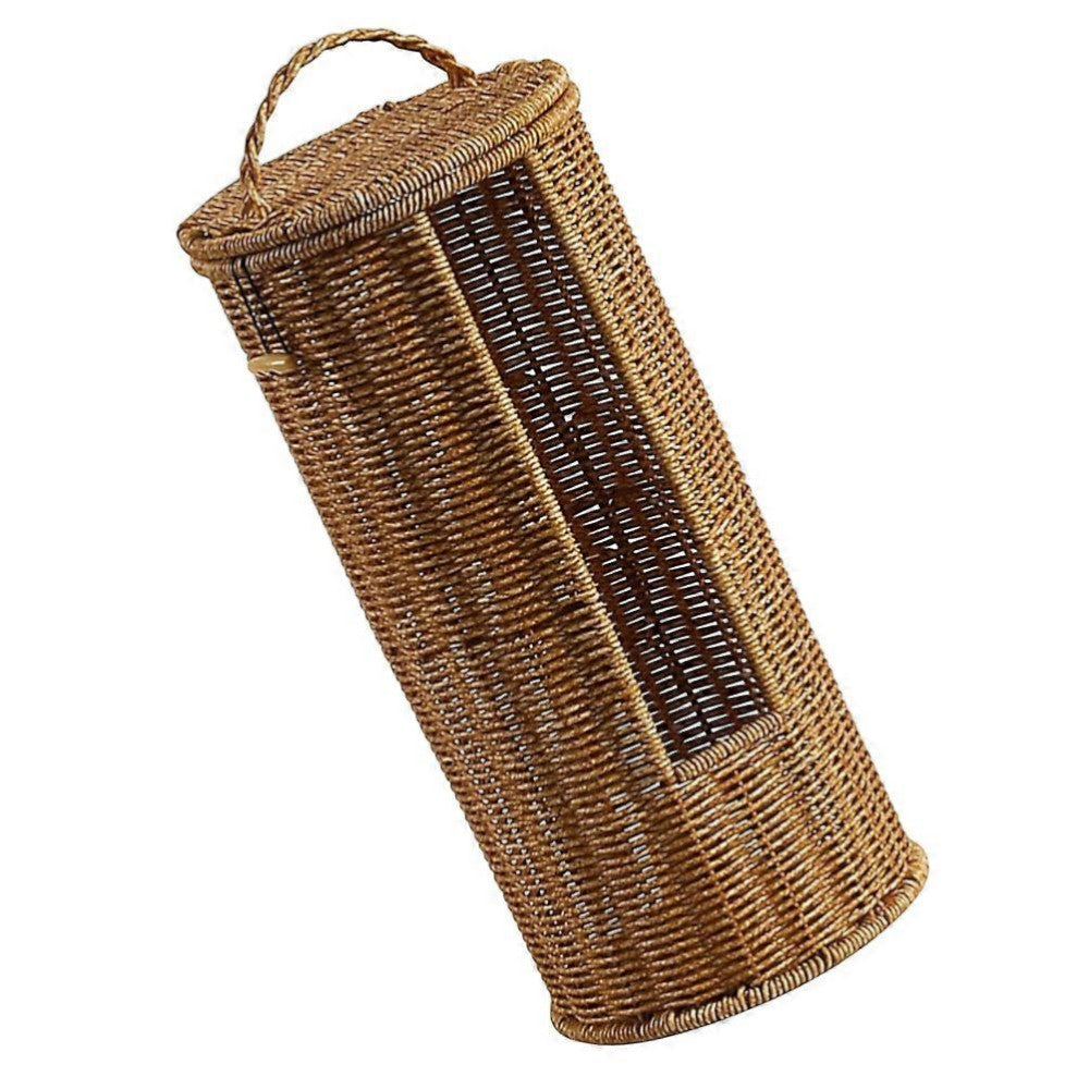 Eco-Friendly Freestanding Toilet Paper Holder Stand - Rustic Braided Design 5