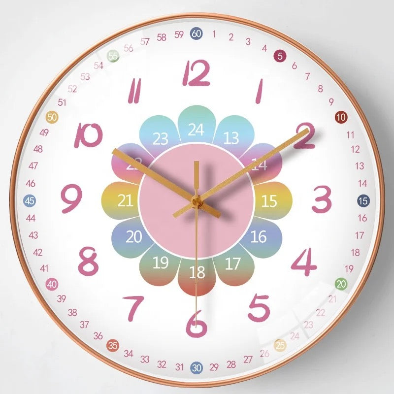 Educational Wall Clock - Colorful Time Learning Tool for Kids 1