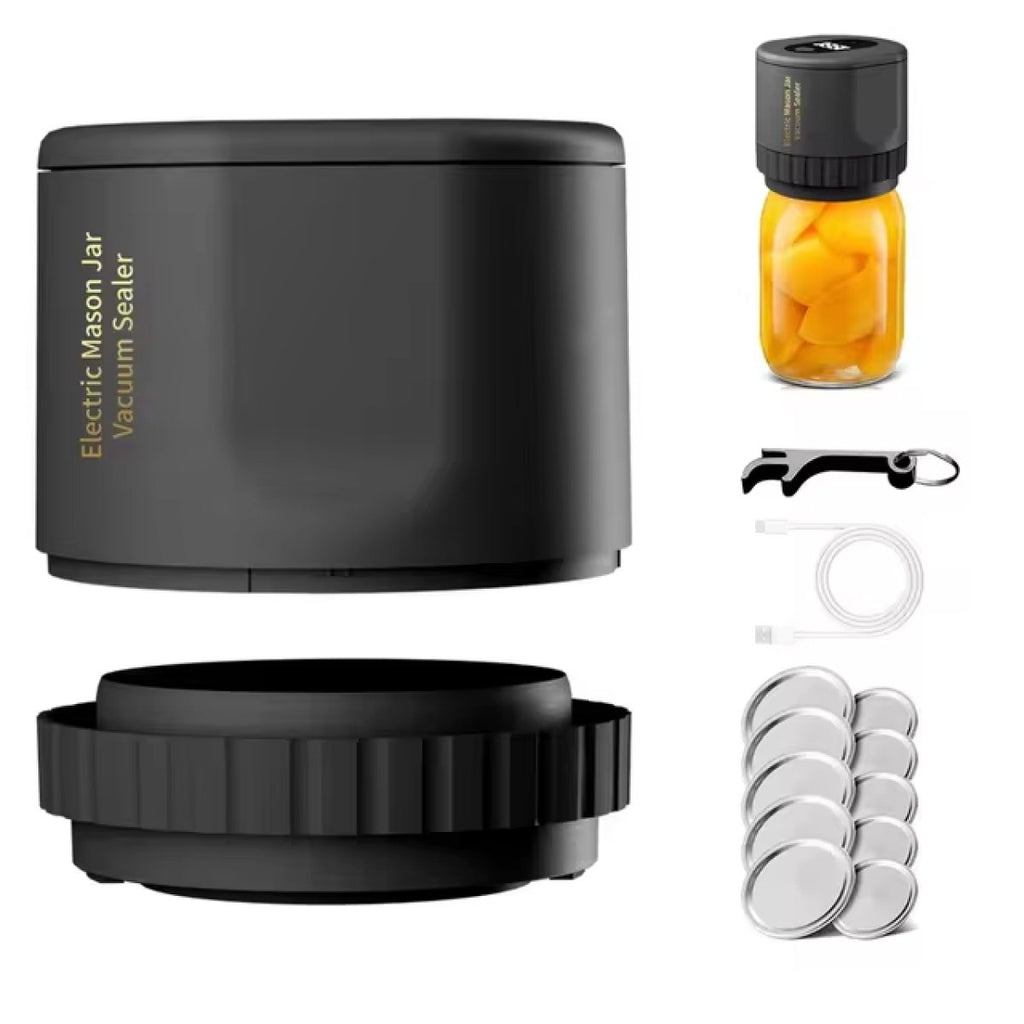 Electric Mason Jar Vacuum Sealer - Quick, Cordless Food Preservation 0