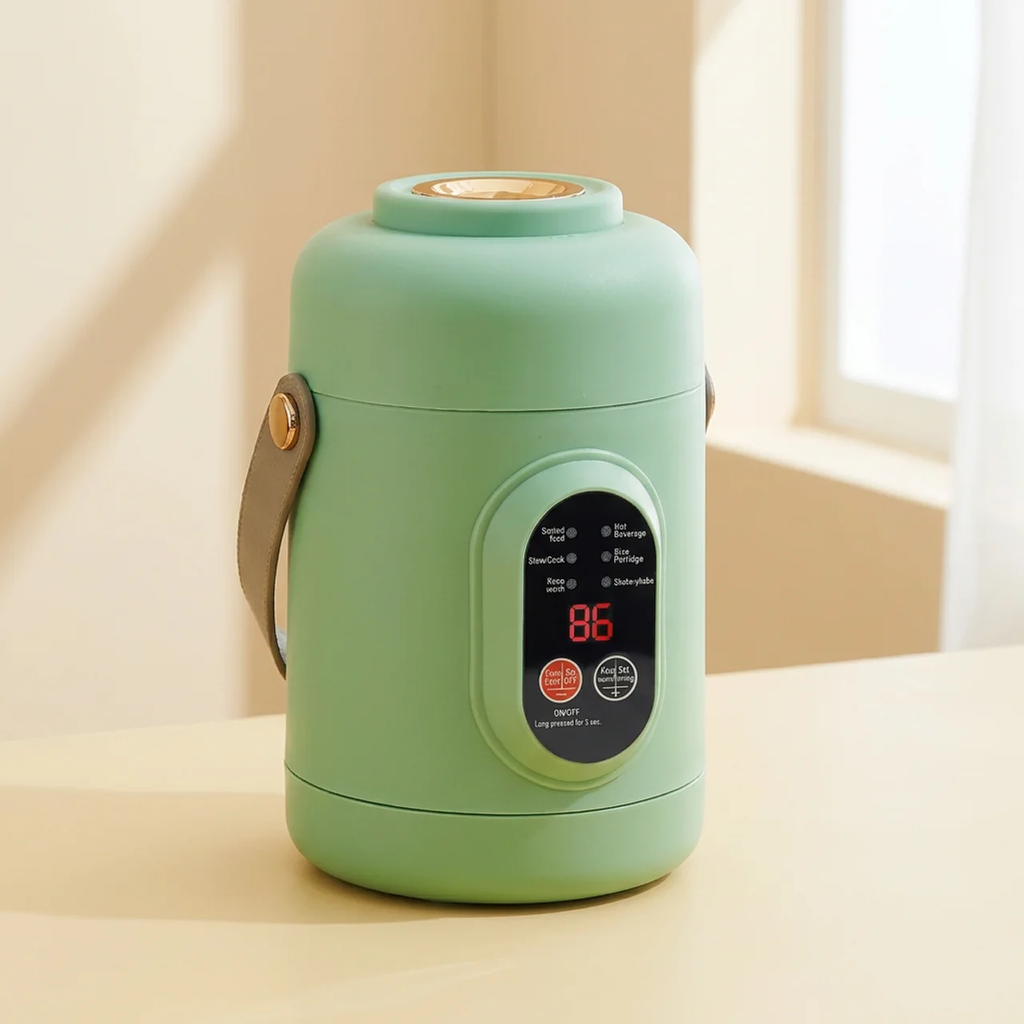 Electric Mini Cooker - 1L Small Rice Cooker with Smart Timer Function 0