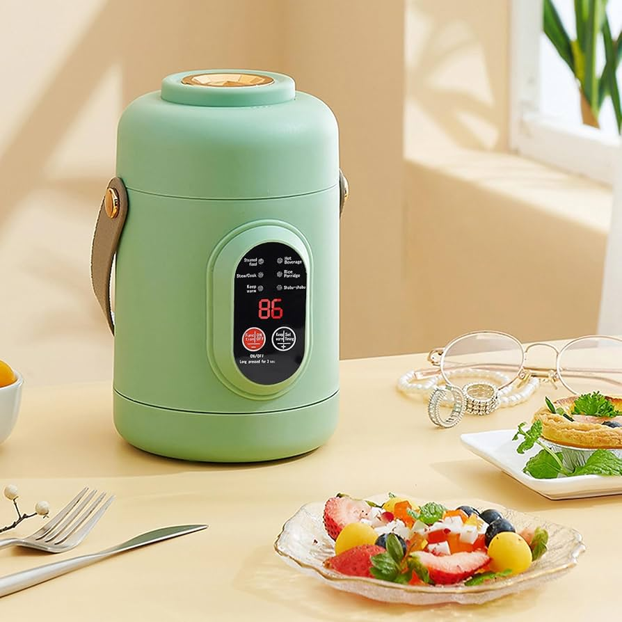 Electric Mini Cooker - 1L Small Rice Cooker with Smart Timer Function 1