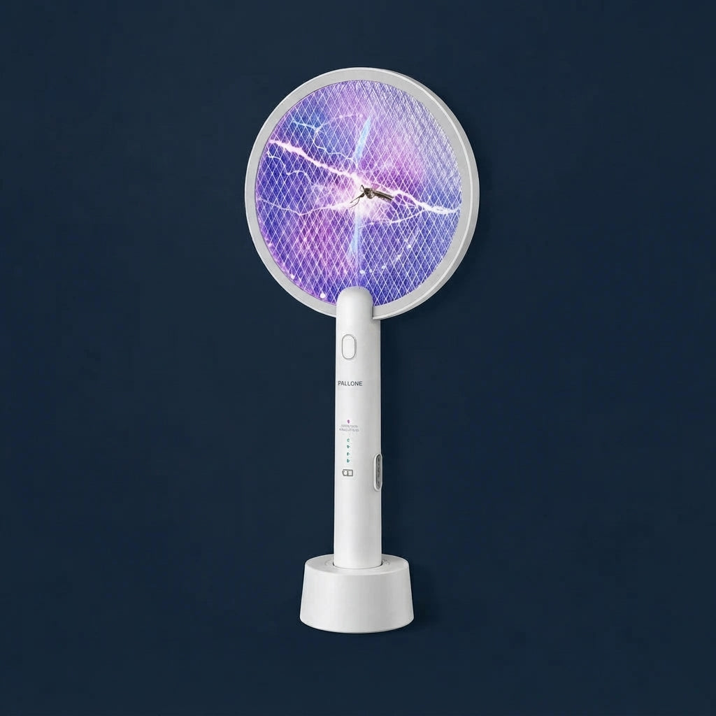 Electric Mosquito Zapper Rechargeable Handheld Bug Swatter with UV Lamp 2