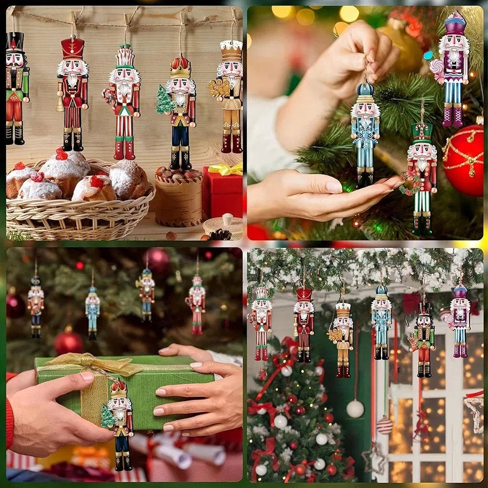 Elegant 12-Piece Hand-Painted Wooden Nutcracker Soldier Set – Classic Christmas Decoration for Holiday Decor 1